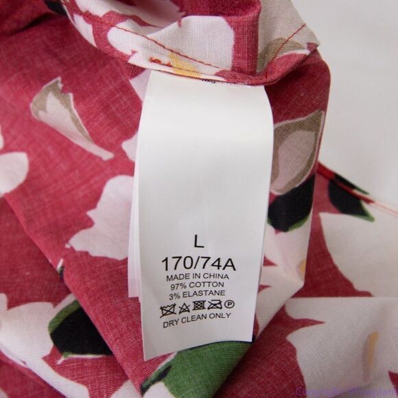 NWT kate spade botanical garden cotton midi skirt, Red and white, size Large - Picture 14 of 15